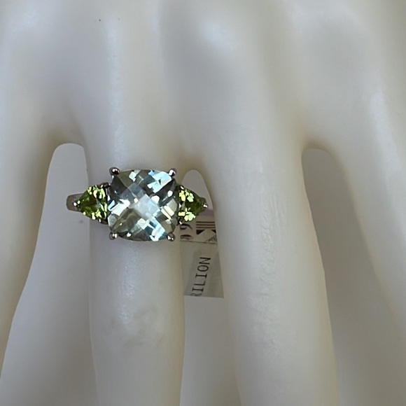 NWT Mint Quartz/Peridot Sterling Silver Ring - Picture 3 of 11